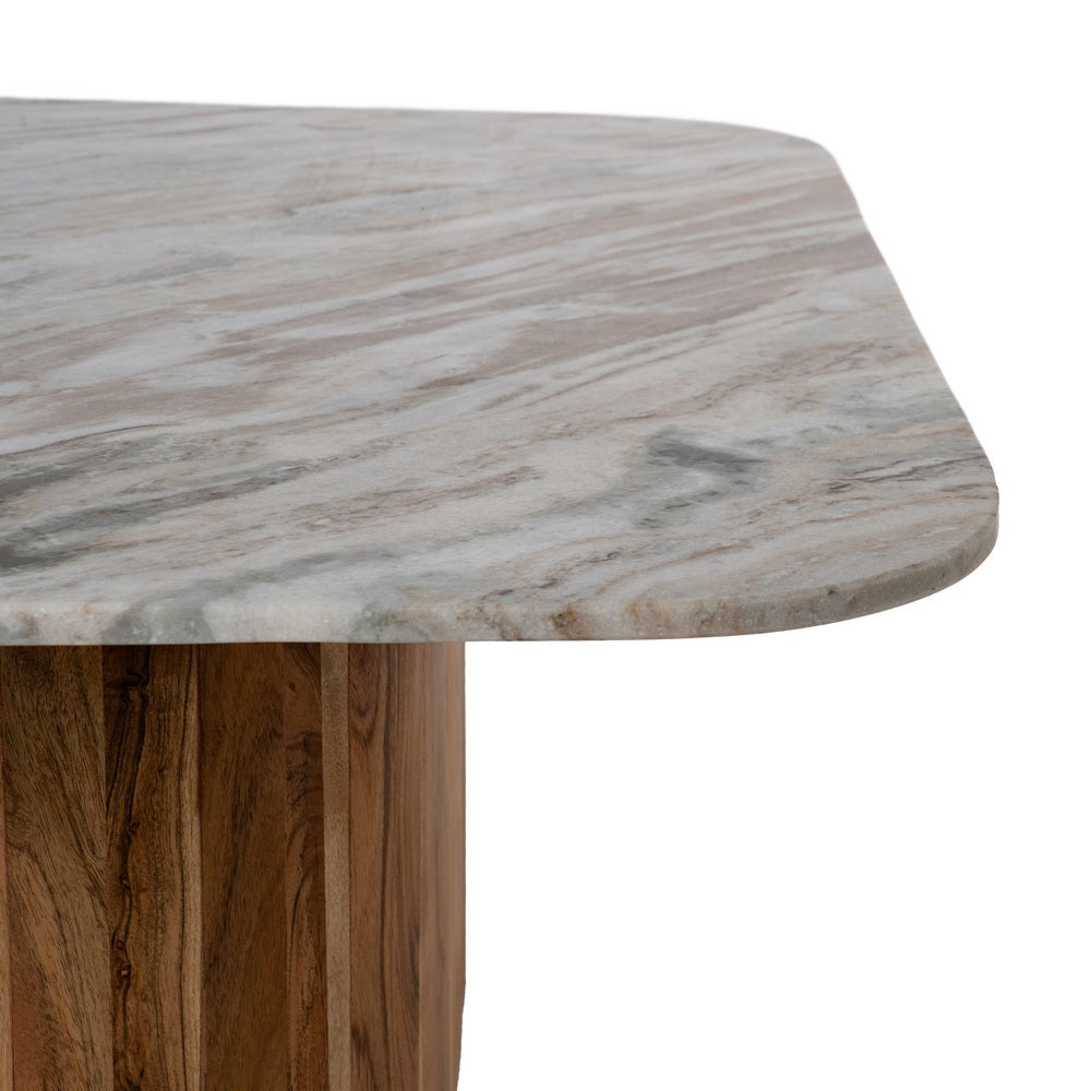 S/2 MESA CENTRO MADERA-MÁRMOL SALÓN