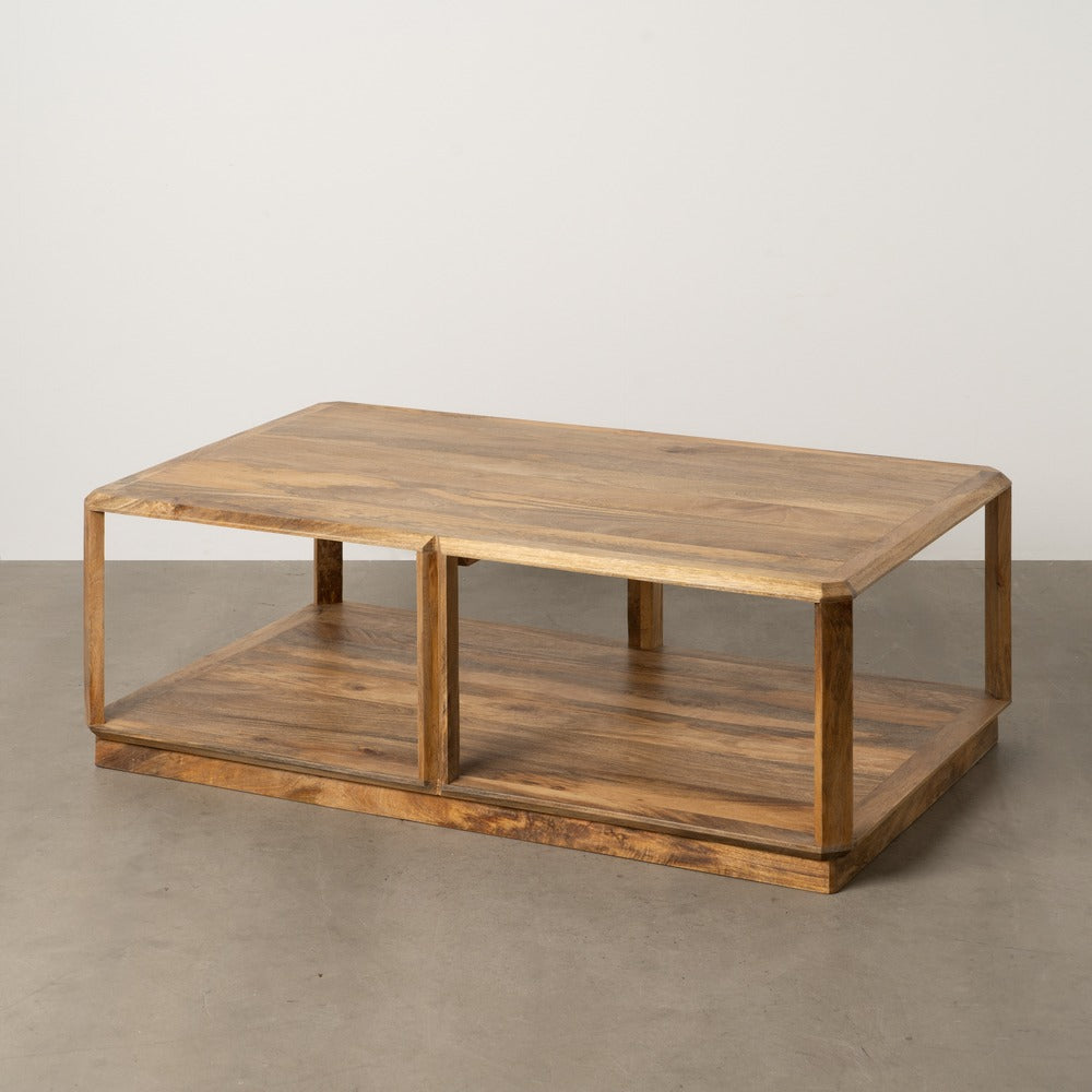 Mesa de Centro Rectangular de Madera de Mango