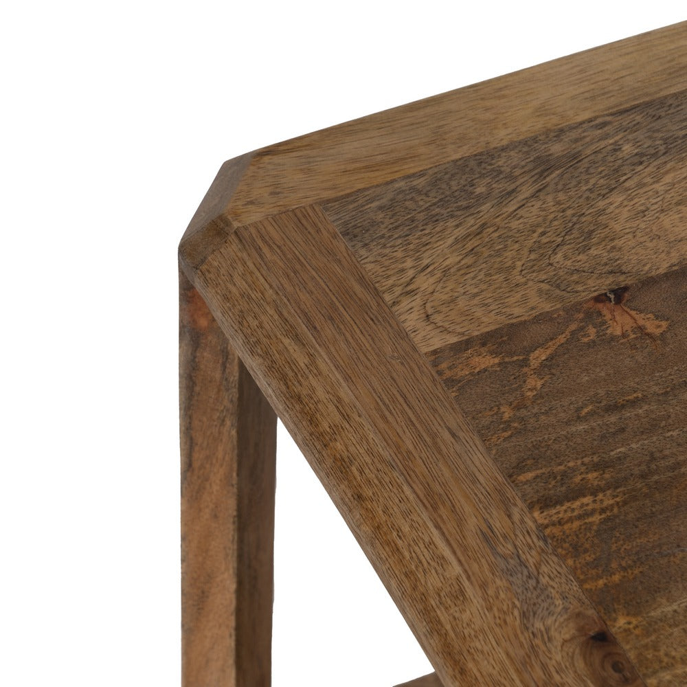 Mesa de Centro Rectangular de Madera de Mango