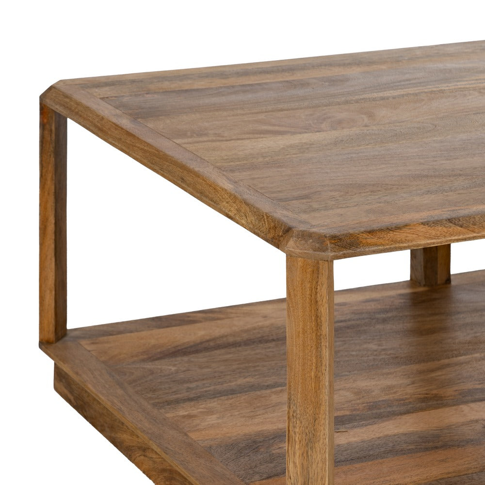 Mesa de Centro Rectangular de Madera de Mango