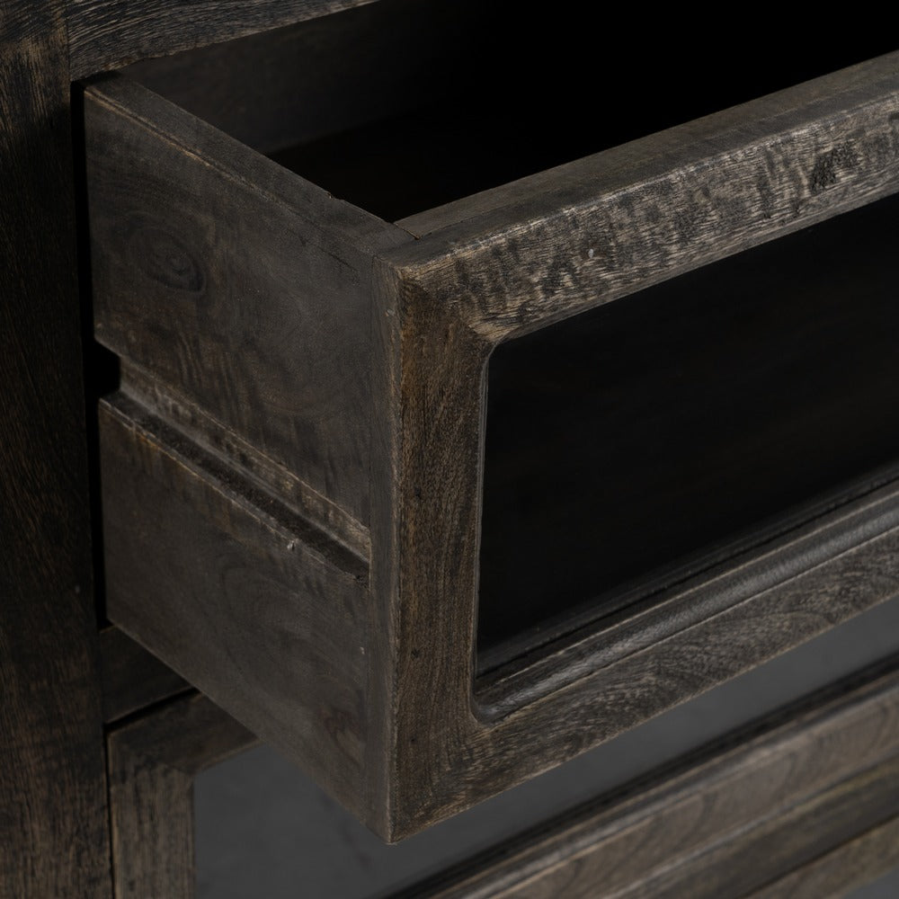 Aparador de cocina en madera de mango y mármol – 155 cm