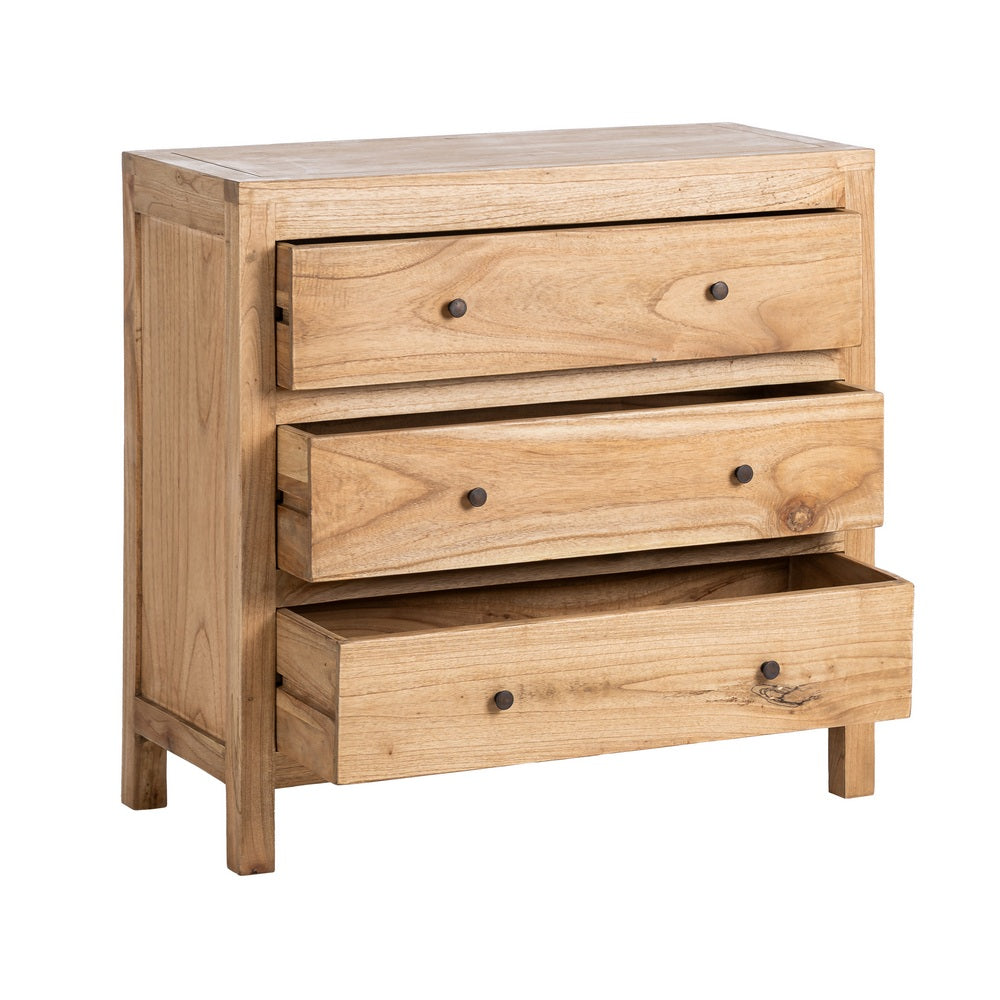 Cómoda de madera de mindi natural – 90 cm