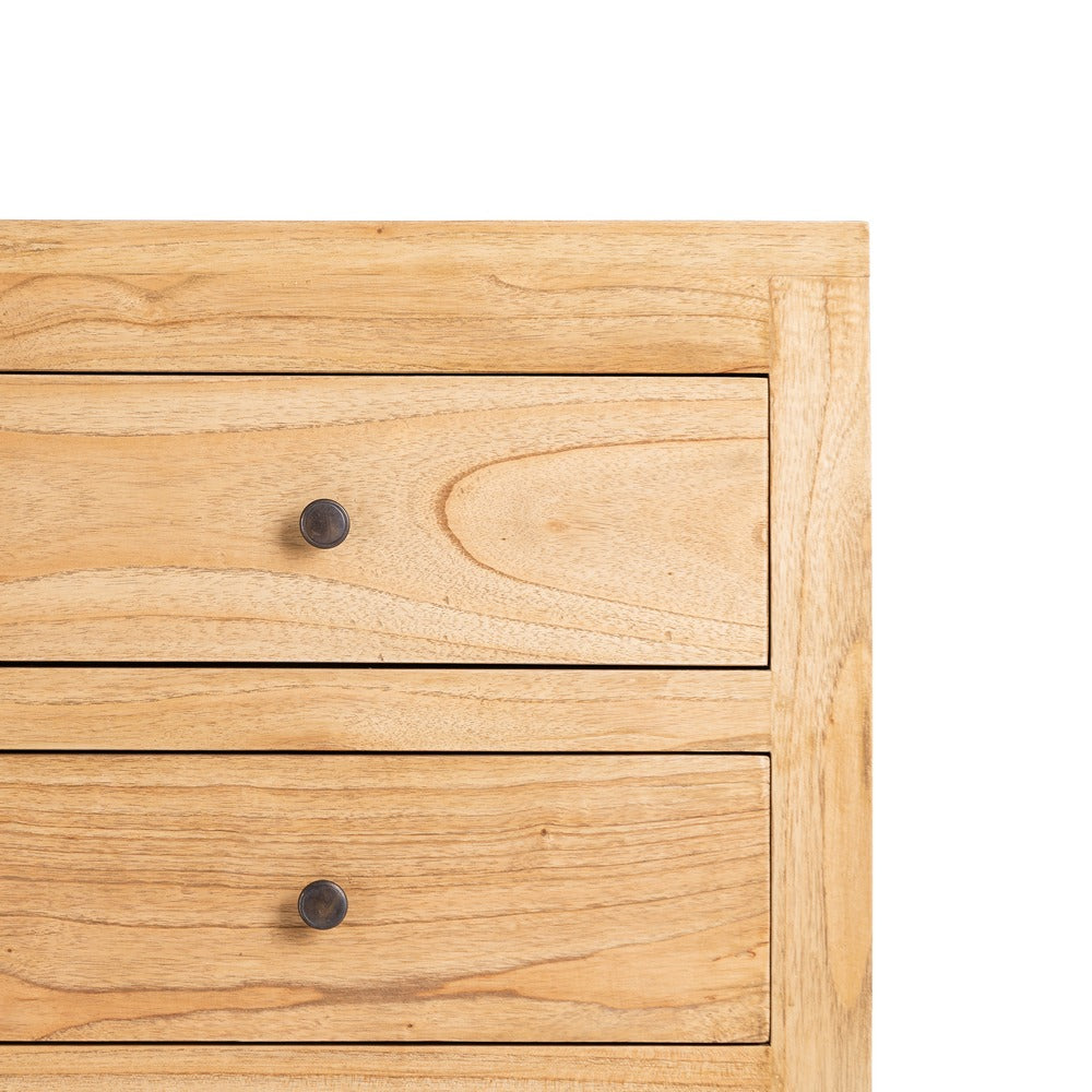 CÓMODA DE MADERA DE MINDI NATURAL – 100 CM