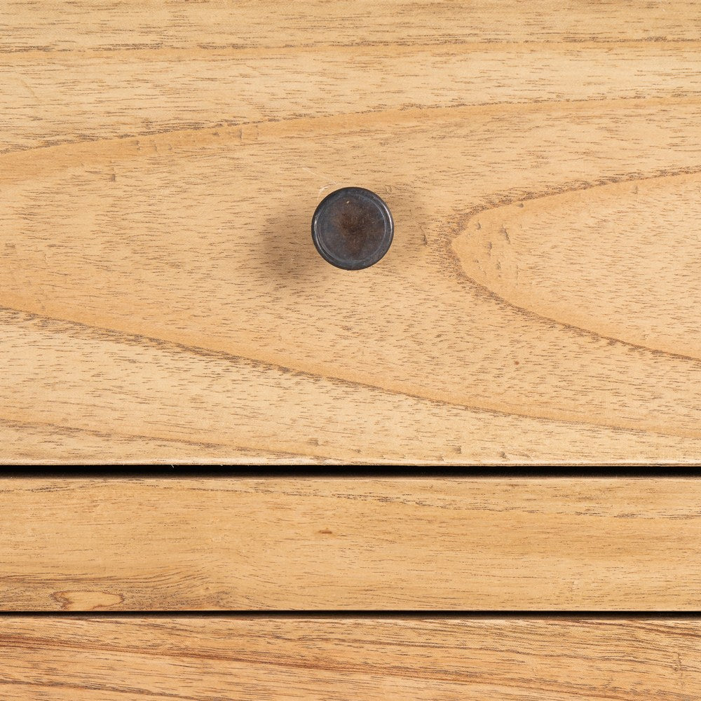 CÓMODA DE MADERA DE MINDI NATURAL – 100 CM