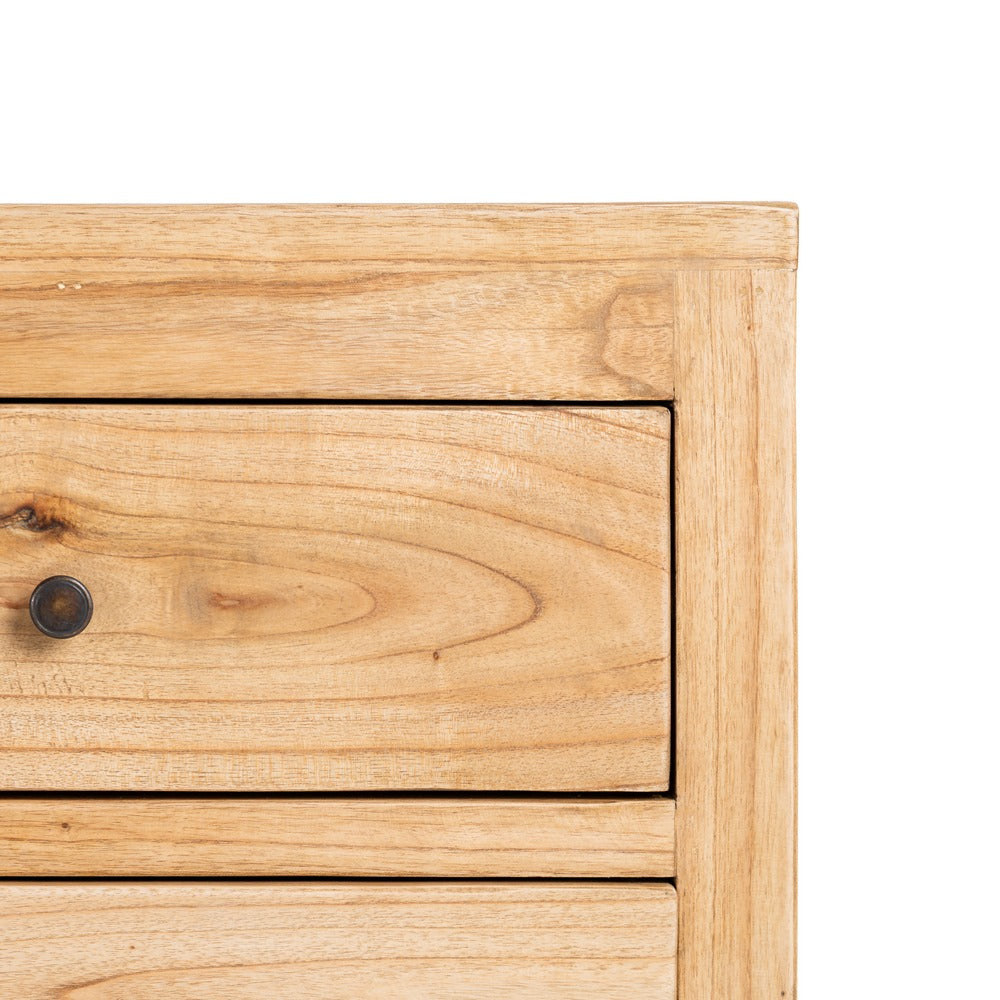 Mueble TV de madera de mindi natural – 150 cm