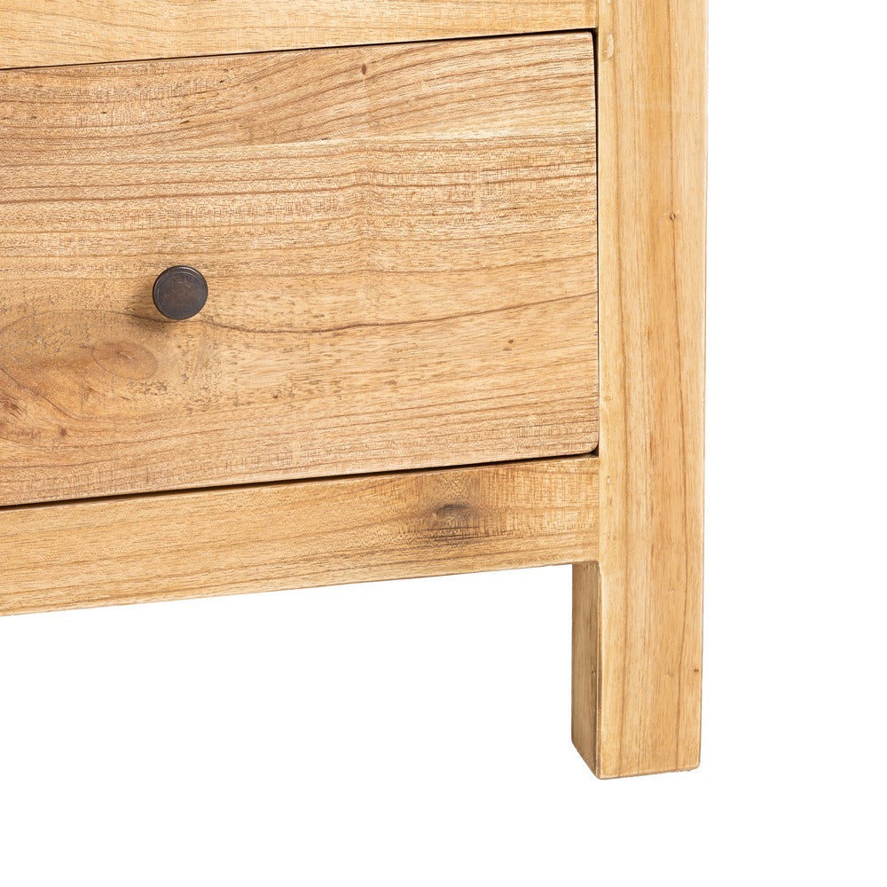 Mueble TV de madera de mindi natural – 150 cm