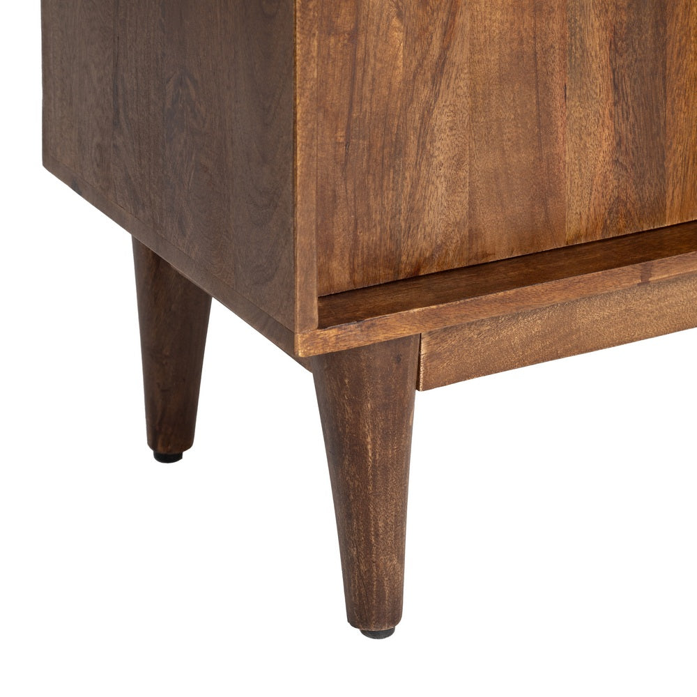 Mueble recibidor de madera de mango marrón – 90 cm