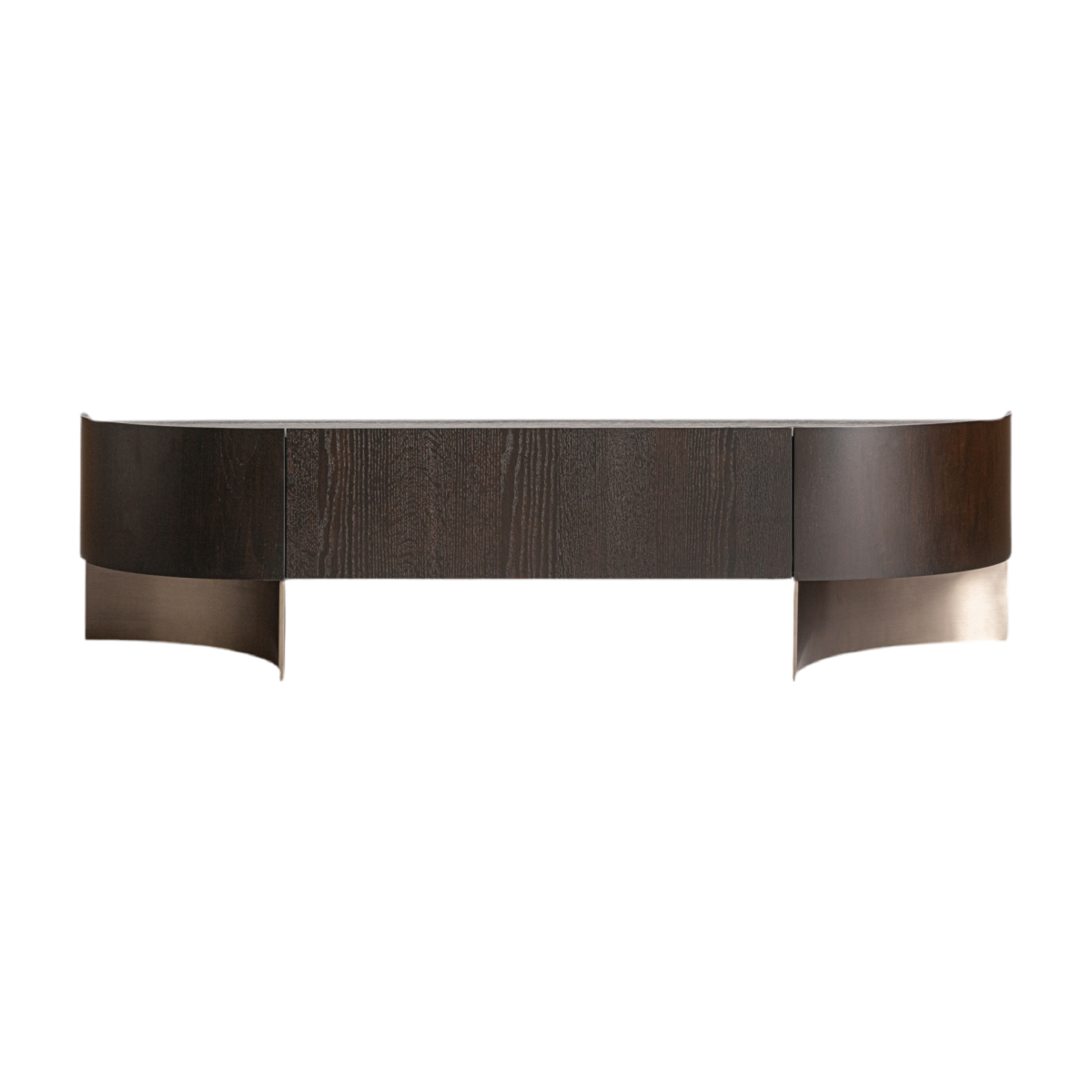 MUEBLE TV MADERA ROBLE / BRONCE