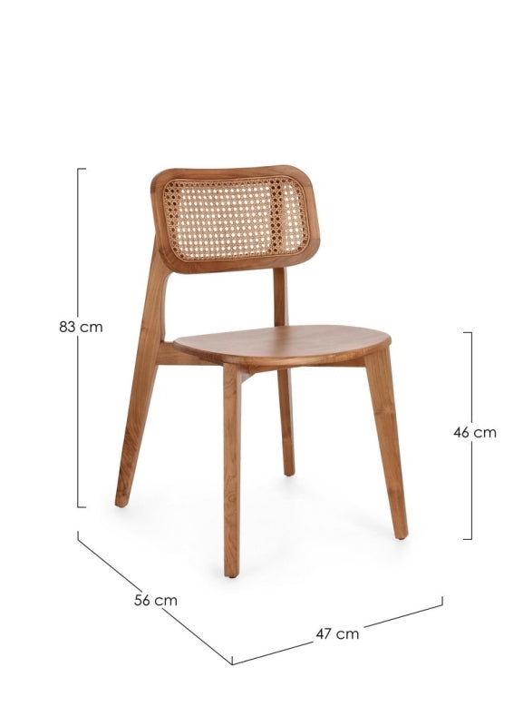 Silla madera de teca / cannage