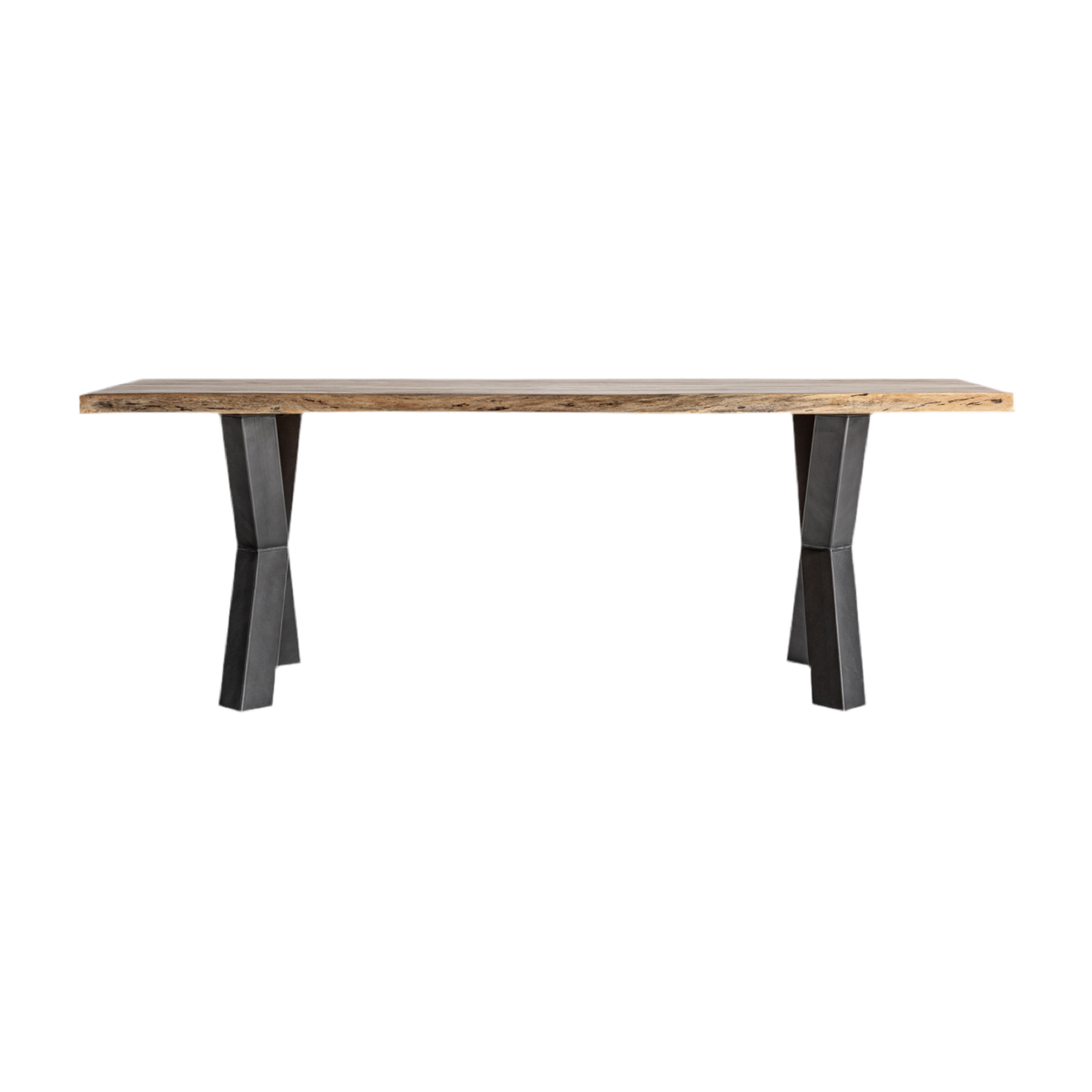 MESA COMEDOR MADERA DE ACACIA / HIERRO 220CM.