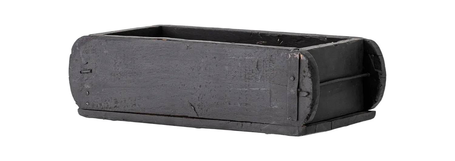Caja industrial madera negra
