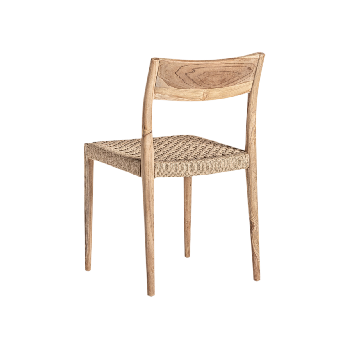 SILLA madera de teca / fibra natural