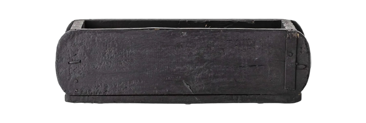 Caja industrial madera negra