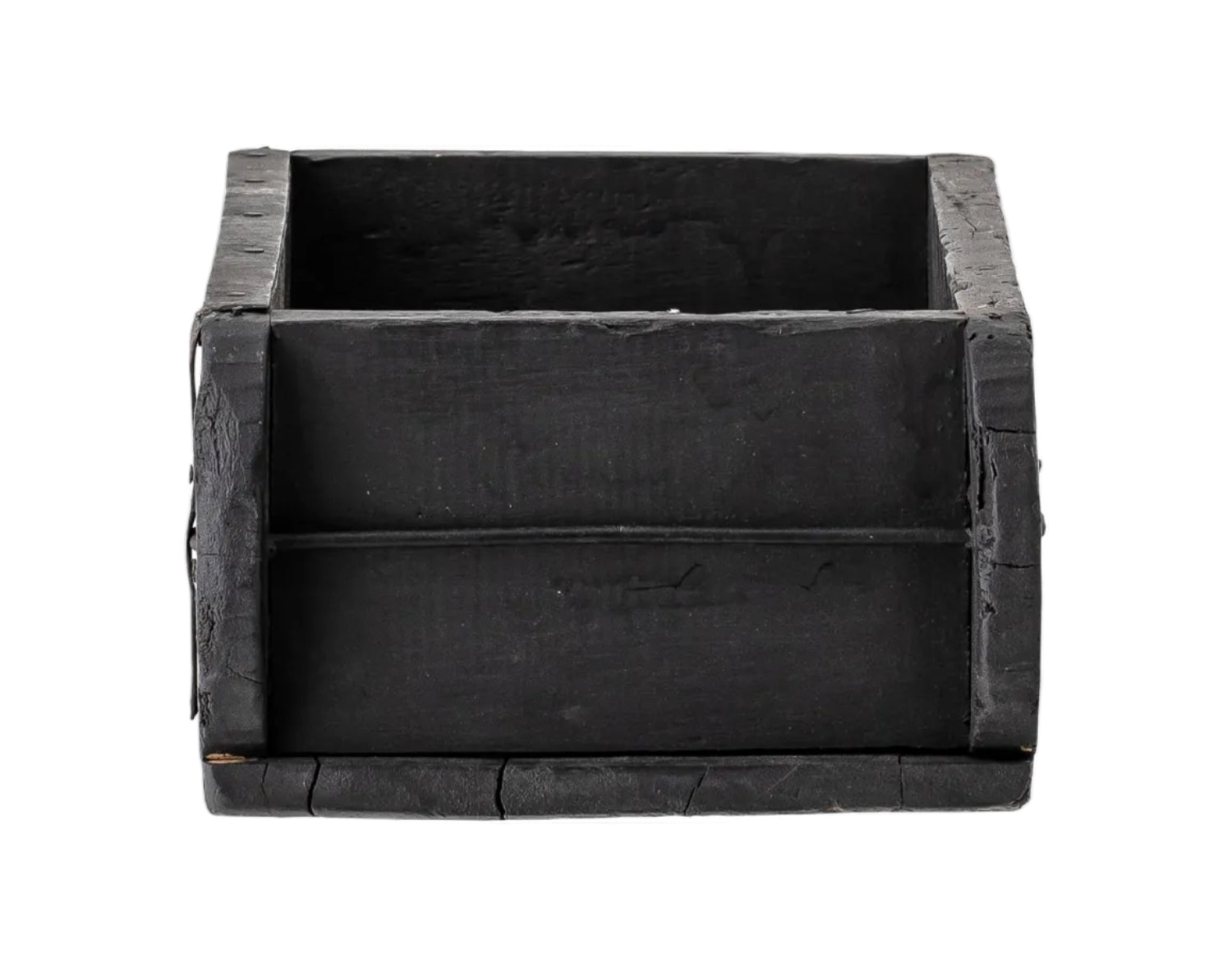 Caja industrial madera negra