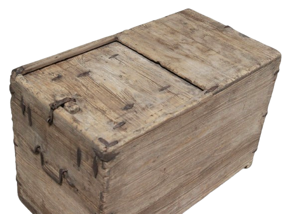Storage chest en madera de olmo