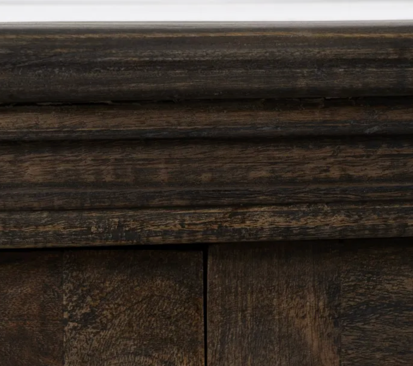 Aparador de cocina en madera de mango y mármol – 140 cm