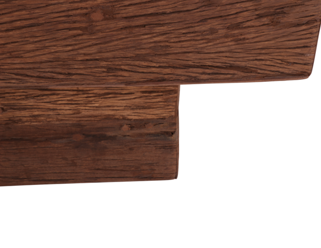 Mesa de centro de madera maciza de teca reciclada