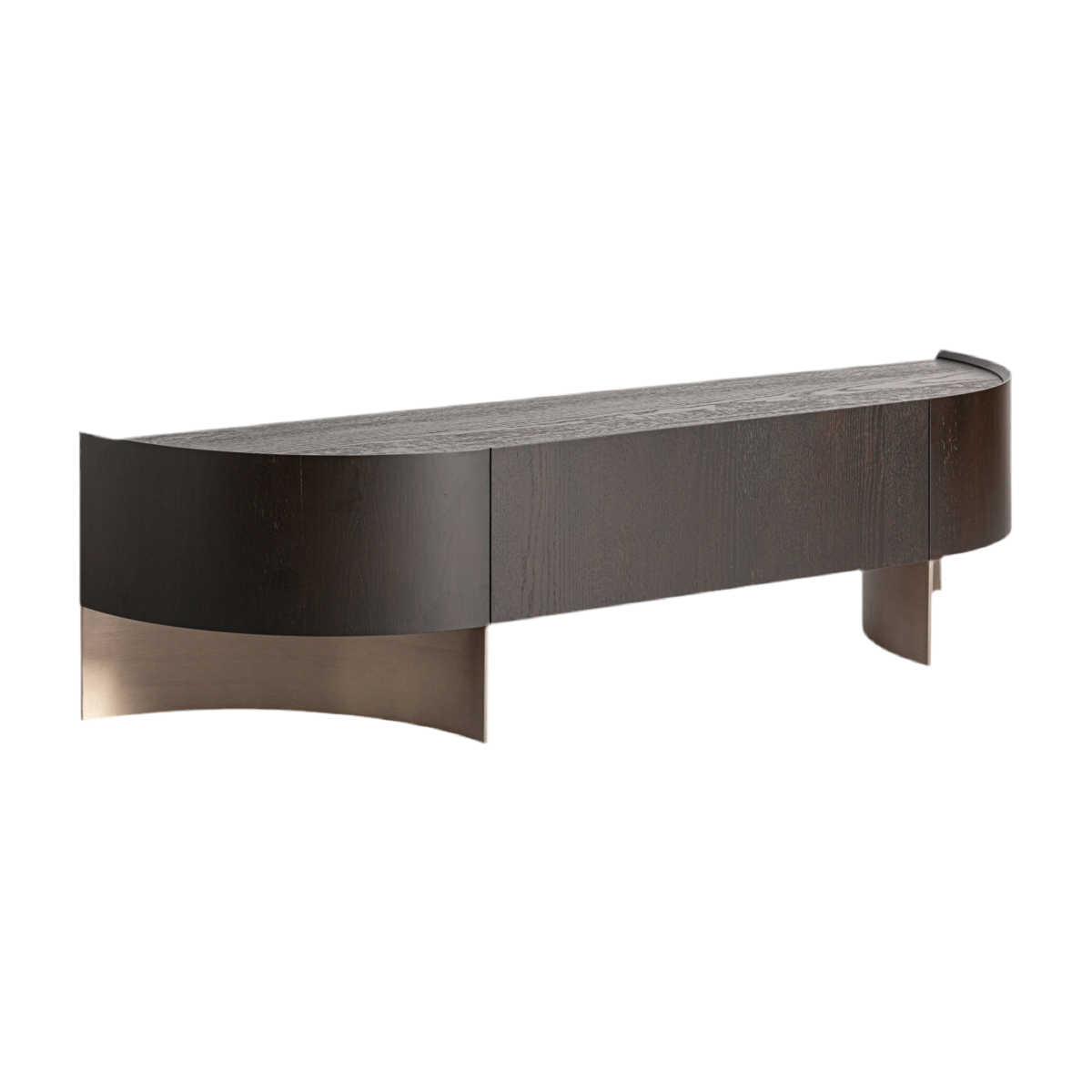 MUEBLE TV MADERA ROBLE / BRONCE