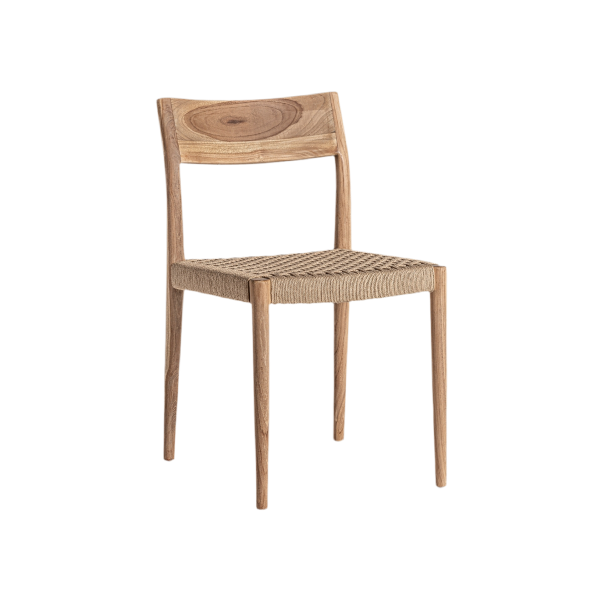 SILLA madera de teca / fibra natural