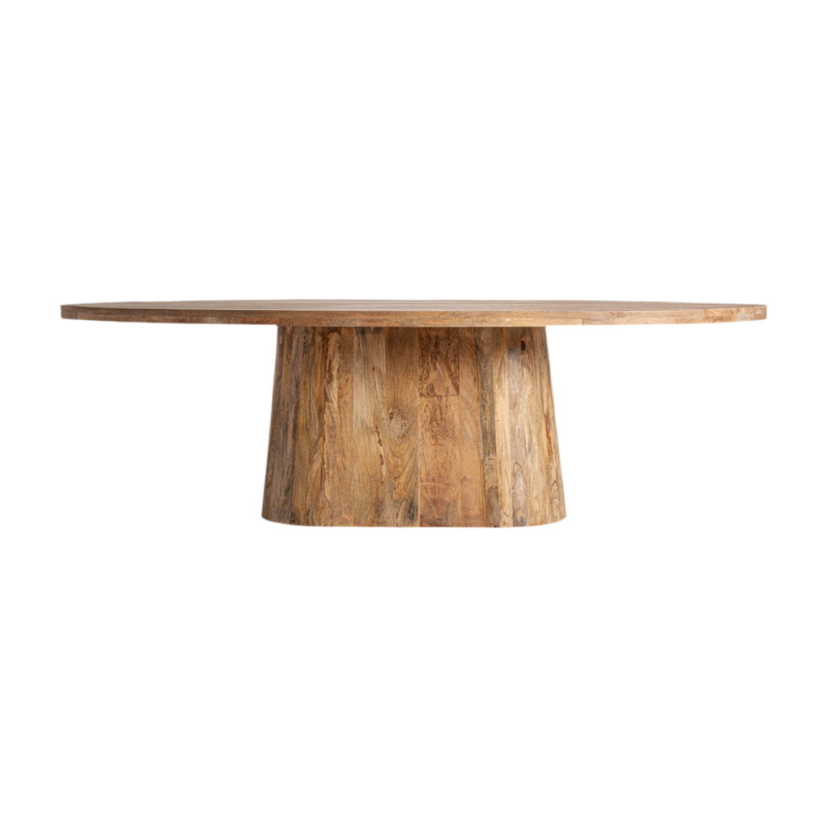 MESA COMEDOR MADERA DE MANGO OVALADA 250CM.