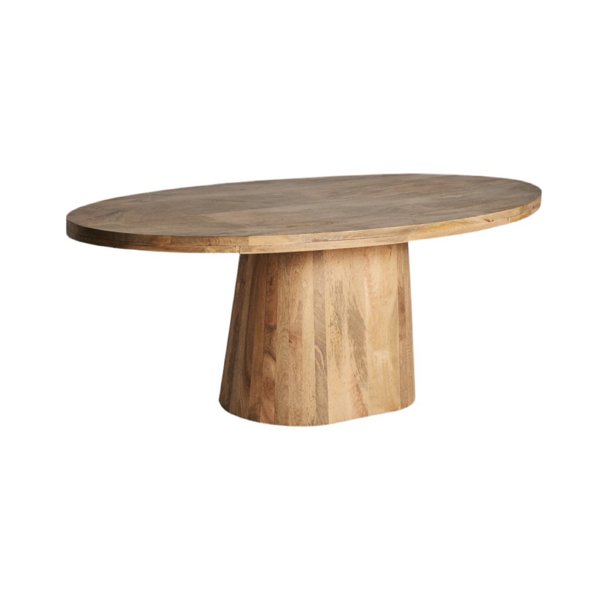 MESA COMEDOR MADERA DE MANGO OVALADA 200CM.