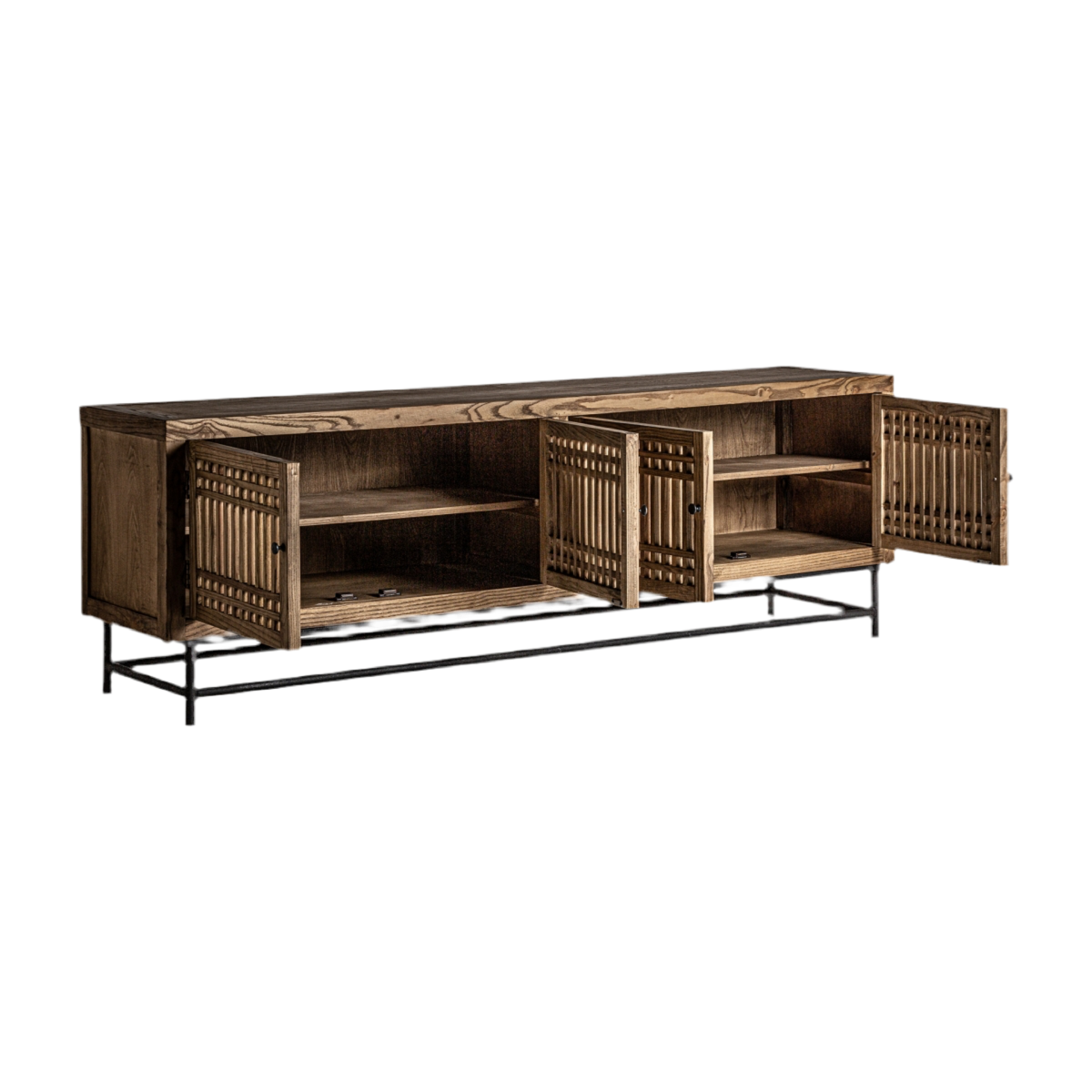 MUEBLE TV MADERA DE OLMO / HIERRO