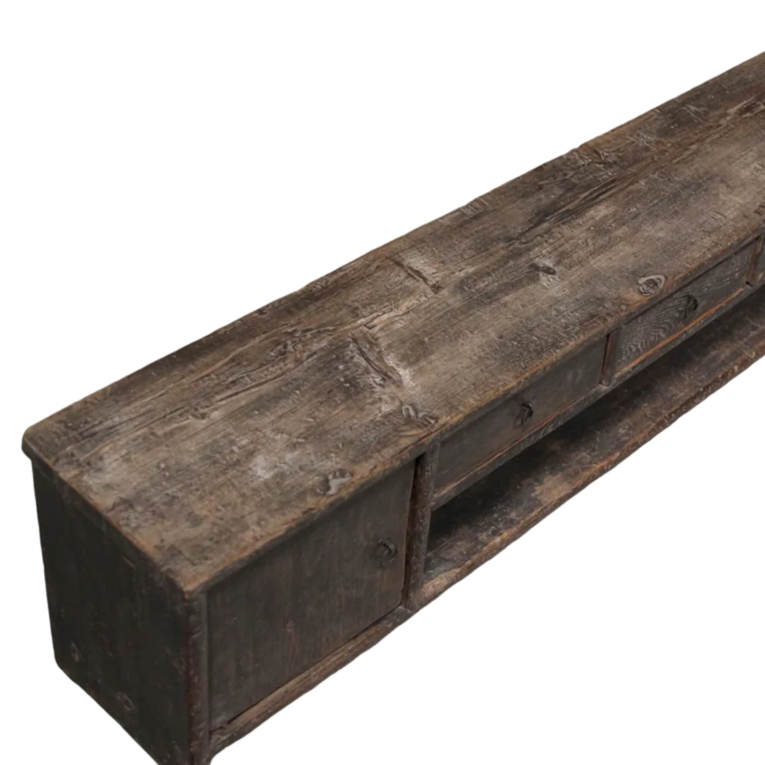 Mueble TV Antiguo Restaurado en Madera Maciza