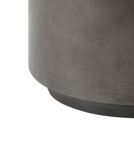 Mesa auxiliar cemento. ø50 cm.