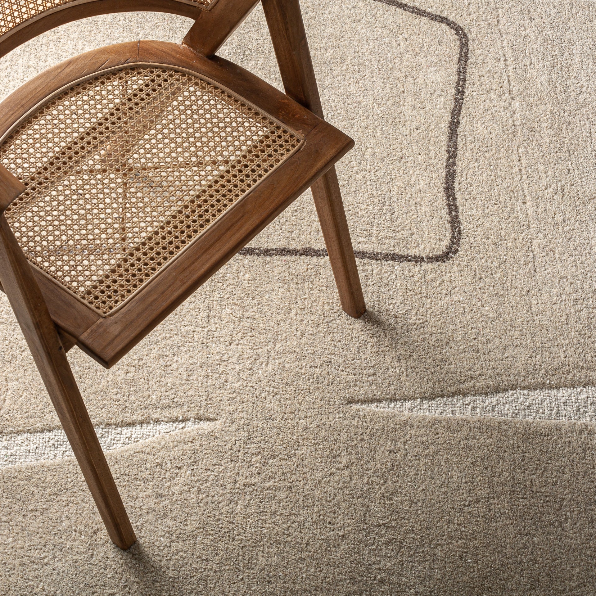 Alfombra de lana y algodón