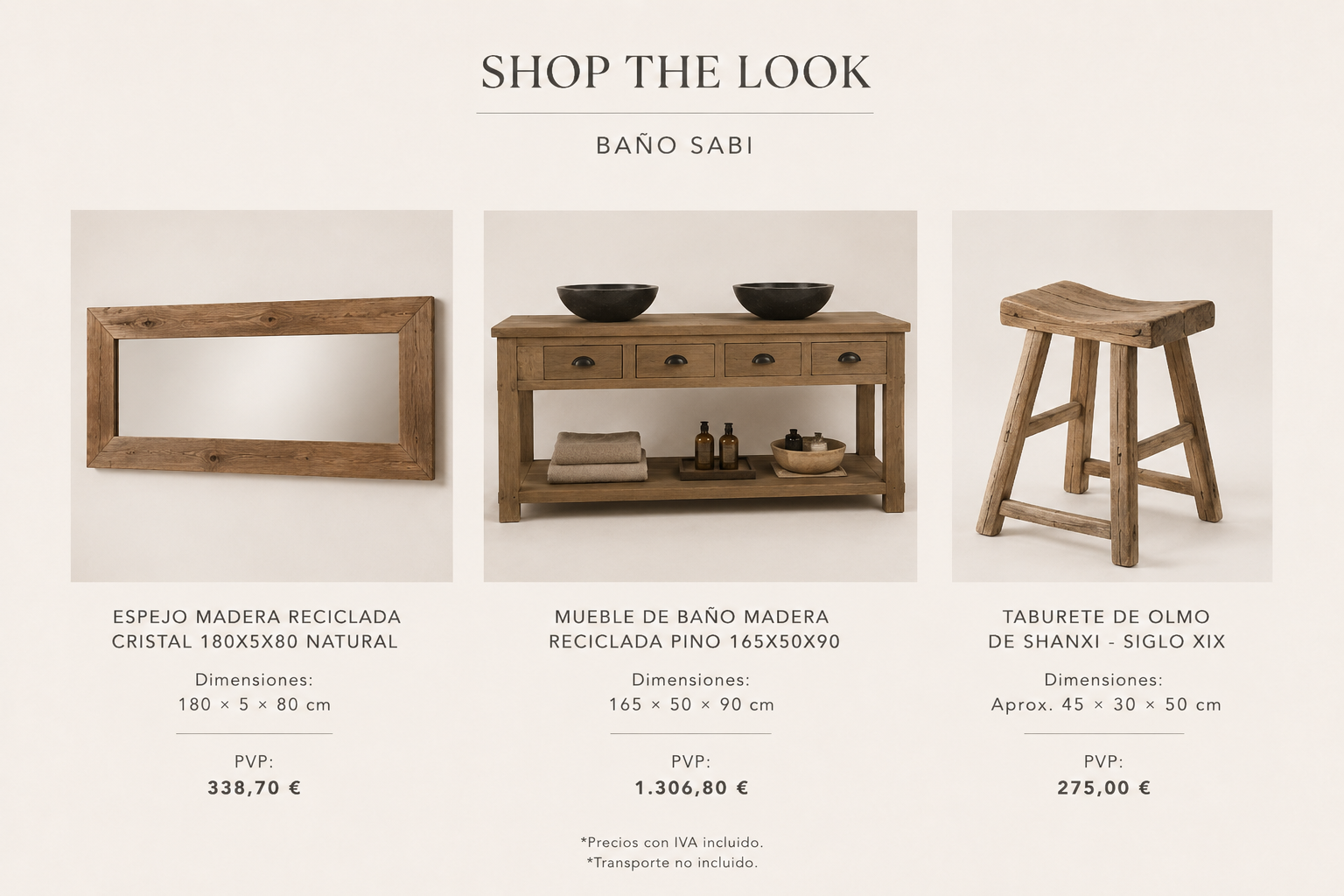 Baño sabi - ambiente completo