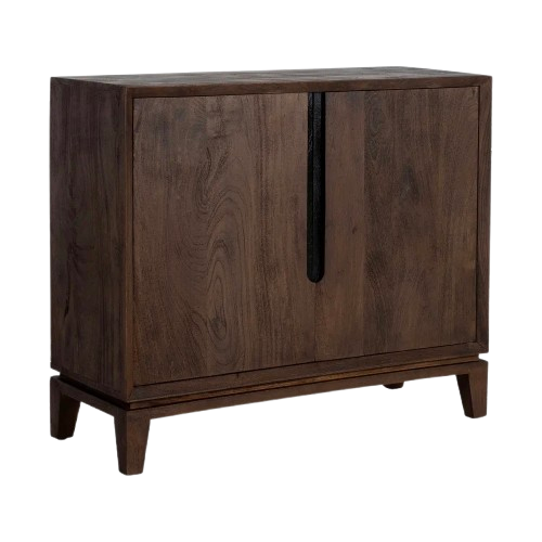 Mueble recibidor de madera de mango marrón – 100 cm