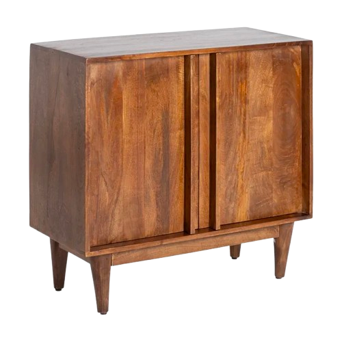 Mueble recibidor de madera de mango marrón – 90 cm