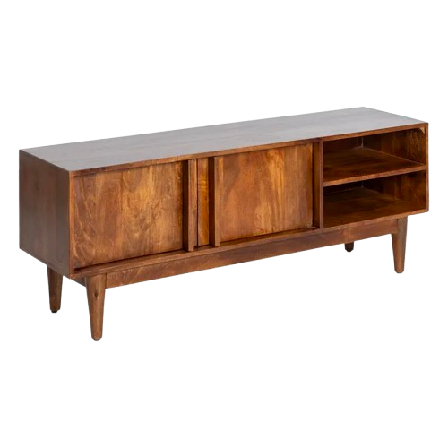 Mueble TV de madera de mango marrón – 150 cm