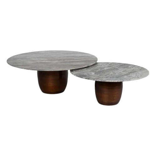 Mesa de Centro Doble de Mármol