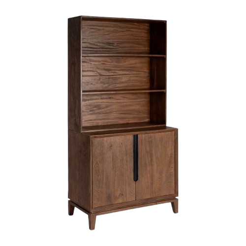 Mueble auxiliar de madera de mango marrón