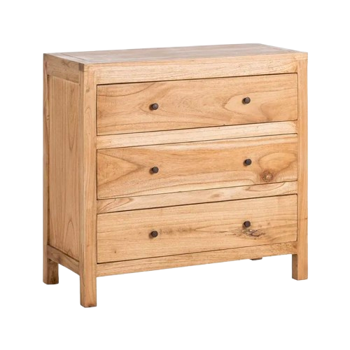 Cómoda de madera de mindi natural – 90 cm