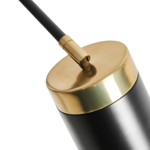 Lámpara de sobremesa Seb en hierro negro y dorado