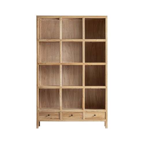 Librería de madera de olmo reciclado